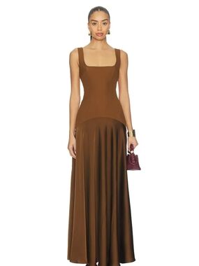 L'Academie Sydney Gown- Chocolate Brown- Size Medium